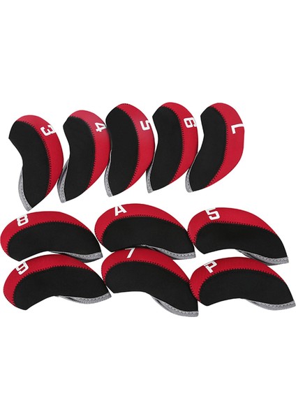 11 Adet Golf Demir Başörtüsü Koruyucu Kılıf 4-9,p,s,a,l Neopren Golf Sopaları Kırmızı (Yurt Dışından) modelleri
