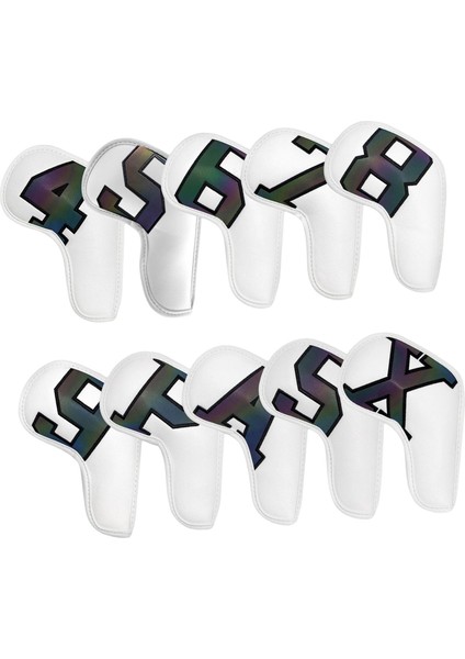 10 Golf Headcovers B Için Açık Taşınabilir Pu (Yurt Dışından)