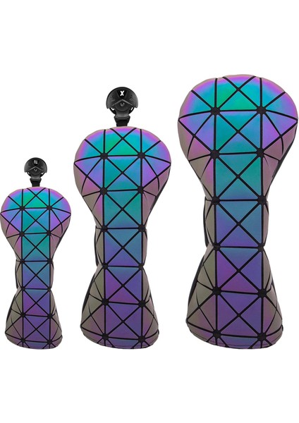 Golf Baş Örtüleri Taşınabilir Dayanıklı Pu Golf Kulübü Kafa Kapağı Seyahat Için 3 Paket 13UT Siyah (Yurt Dışından)