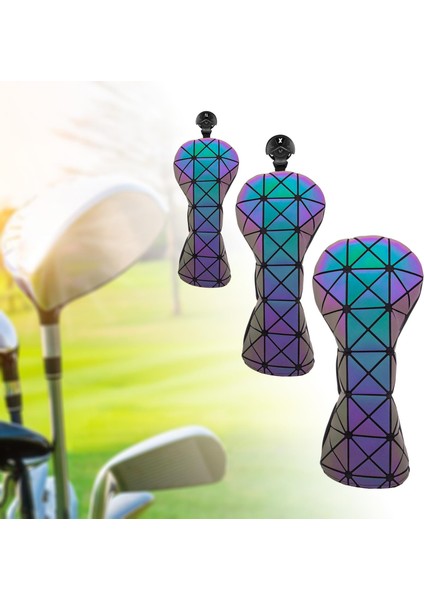 Golf Baş Örtüleri Taşınabilir Dayanıklı Pu Golf Kulübü Kafa Kapağı Seyahat Için 3 Paket 13UT Siyah (Yurt Dışından) indirimleri