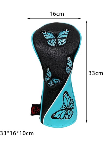 Siyah Sürücü Için Golf Ahşap Headcovers Koruma Kol Kelebek Desen Kulübü Başkanı Kapak (Yurt Dışından) modelleri
