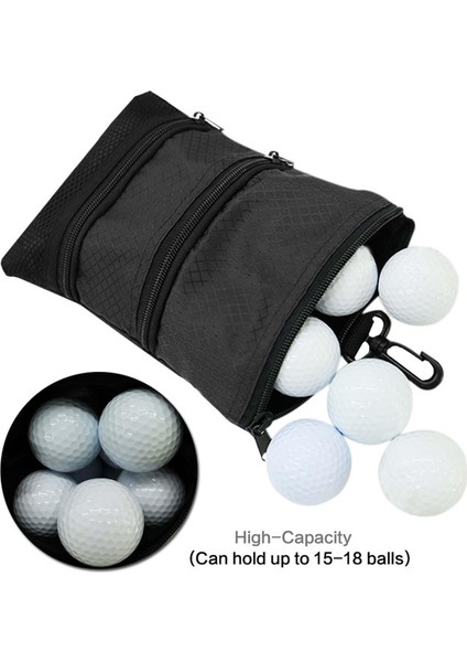 Golf Topu Saklama Çantası Tutucu Golf Topu Kılıfı Çok Amaçlı Taşıyıcı Konteyner Siyah (Yurt Dışından) indirimleri