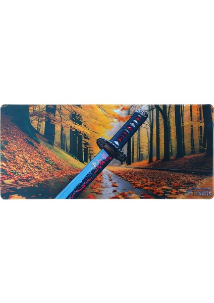 Kojiro 90X40CM 4mm Mikrofiber Yüzey / Kauçuk Kaymaz Zemin Dikişli Xxl Premium Mousepad