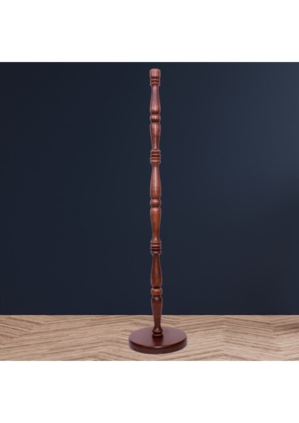 Kumaş Kaplama Ahşap Ayak Lambader Vizon Çiçek Süsleme indirimleri