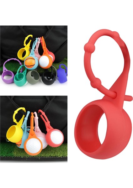 Golf Topu Tutucu, Esnek Organizatör Depolama Torbası Takılabilir Taşınabilir Dirençli Kırmızı (Yurt Dışından) indirimleri
