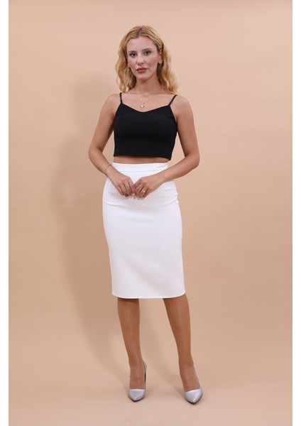 Düz Dar Etek-Beyaz fırsatları