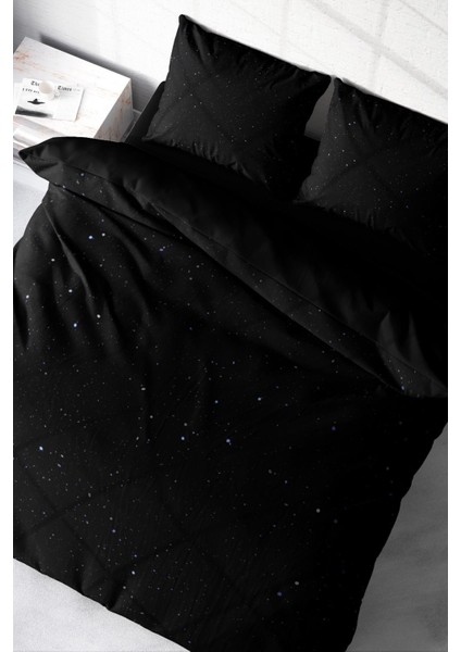 Çift Kişilik Sık Dokuma Pamuk Saten 3D Özel Tasarım Starly Night Nevresim Takımı