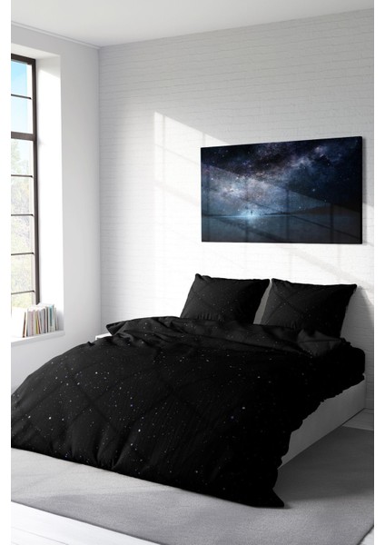 Çift Kişilik Sık Dokuma Pamuk Saten 3D Özel Tasarım Starly Night Nevresim Takımı modelleri