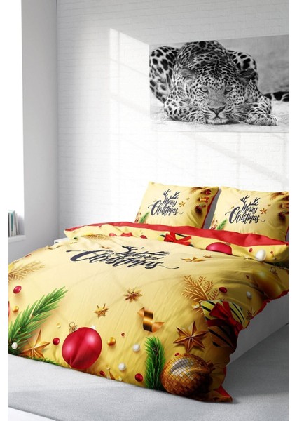 Yılbaşı Çift Kişilik Nevresim Lastikli Çarşaflı Pamuk Saten Yellow My Nevresim Takımı fiyatları