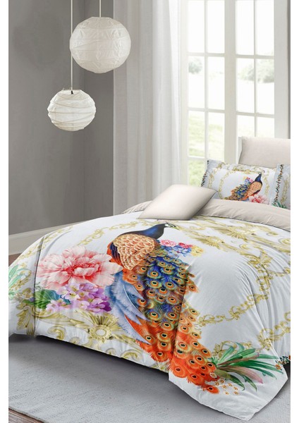 Çift Kişilik Özel Dokuma Pamuk Saten Kraliyet Tavus Nevresim Takımı modelleri