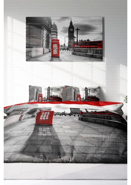 Lastikli Çarşaflı Pamuk Saten Çift Kişilik London Nevresim Takımı modelleri