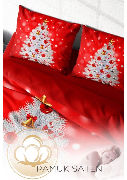 Çift Kişilik Lastikli Çarşaflı Pamuk Saten Ny Pine Nevresim Takımı fırsatları