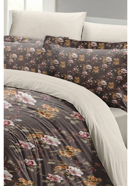 Çift Kişilik Sık Dokuma Pamuk Saten 3D Özel Tasarım Retro Flowers Luxury Nevresim Takımı indirimleri