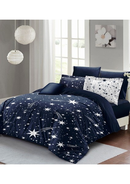 Doğal Pamuk Çift Kişilik 3D Digital Halley Star Nevresim Takımı fiyatları