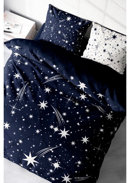 Doğal Pamuk Çift Kişilik 3D Digital Halley Star Nevresim Takımı modelleri