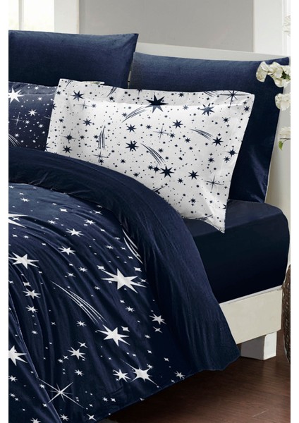 Doğal Pamuk Çift Kişilik 3D Digital Halley Star Nevresim Takımı indirimleri