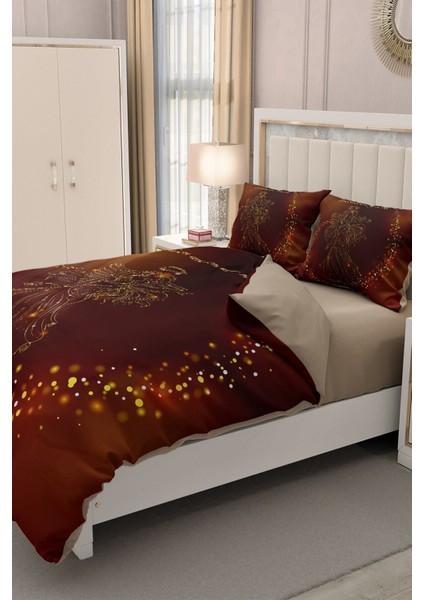 Çift Kişilik Lastikli Çarşaflı Pamuk Saten Anneler Günü Melek Annem Nevresim Takımı fırsatları