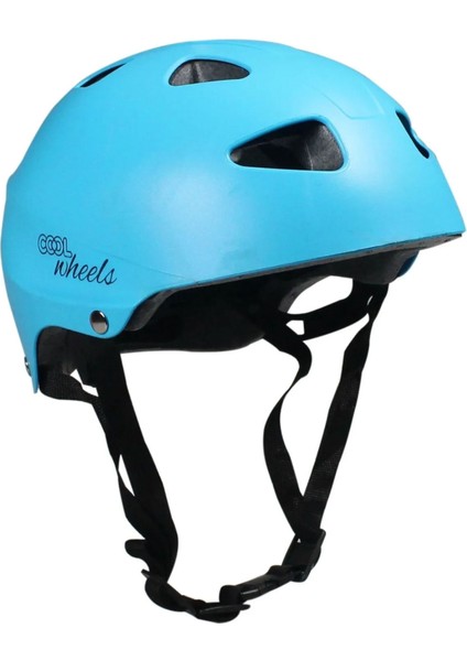 Mavi Erkek Çocuk Kaskı Spor Koruyucu Başlık Kaskı Kaykay Bisiklet Scooter Paten Için Kask Ayarlanabilir