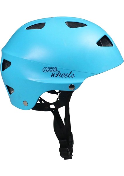 Mavi Erkek Çocuk Kaskı Spor Koruyucu Başlık Kaskı Kaykay Bisiklet Scooter Paten Için Kask Ayarlanabilir