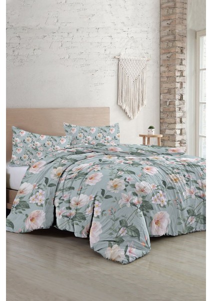 Çift Kişilik Lastikli Çarşaflı Pamuk Saten Spring Fresh Luxury Nevresim Takımı fiyatları