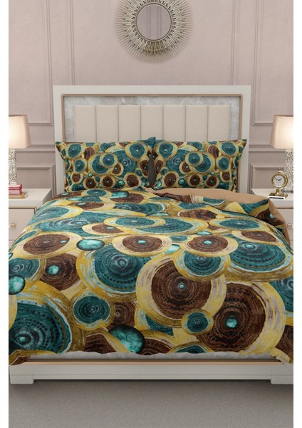 Lastikli Çarşaflı Pamuk Saten Çift Kişilik Vintage Design Nevresim Takımı fiyatları
