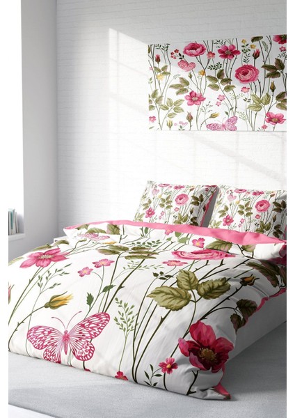 Lastikli Çarşaflı Pamuk Saten Çift Kişilik Relax Flower Nevresim Takımı fiyatları