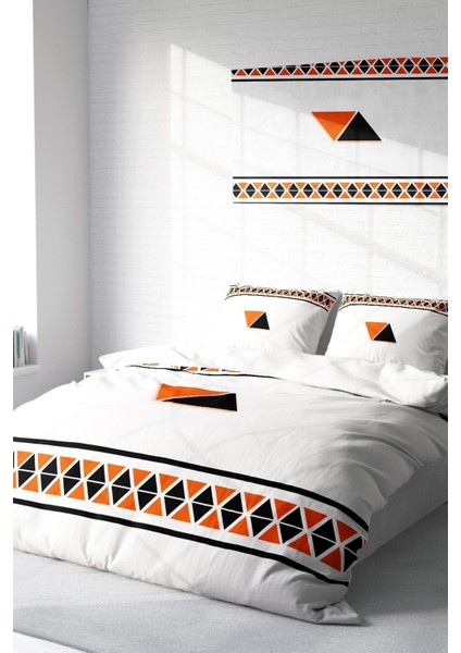 Çift Kişilik Sık Dokuma Pamuk Saten 3D Özel Tasarım Geo Nevresim Takımı fiyatları