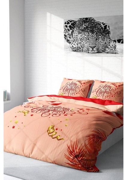 Yılbaşı (Lastikli Çarşaflı) Çift Kişilik Pamuk Saten Yılbaşı Nevresim Takımı fiyatları