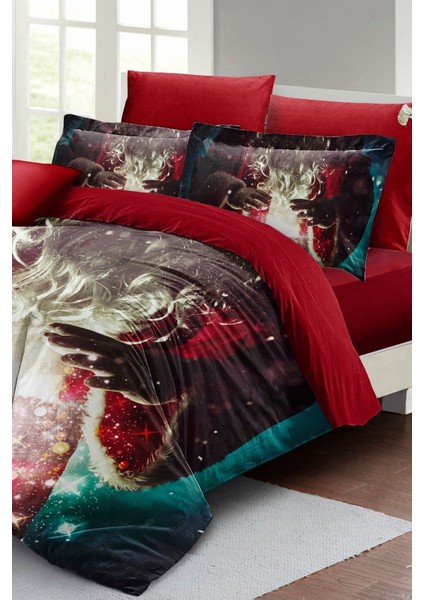 Yılbaşı (Lastikli Çarşaflı) Çift Kişilik Pamuk Saten Noel Dreams Nevresim Takımı fiyatları