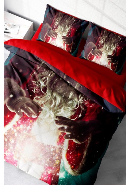 Yılbaşı (Lastikli Çarşaflı) Çift Kişilik Pamuk Saten Noel Dreams Nevresim Takımı modelleri