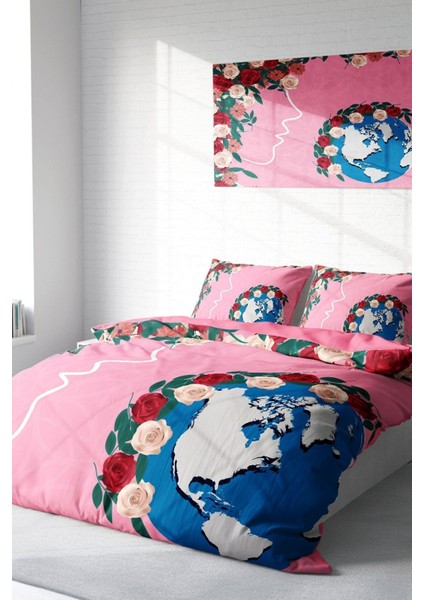 Çift Kişilik Sık Dokuma Pamuk Saten 3D Özel Tasarım Kadınlar Günü I Nevresim Takımı fiyatları