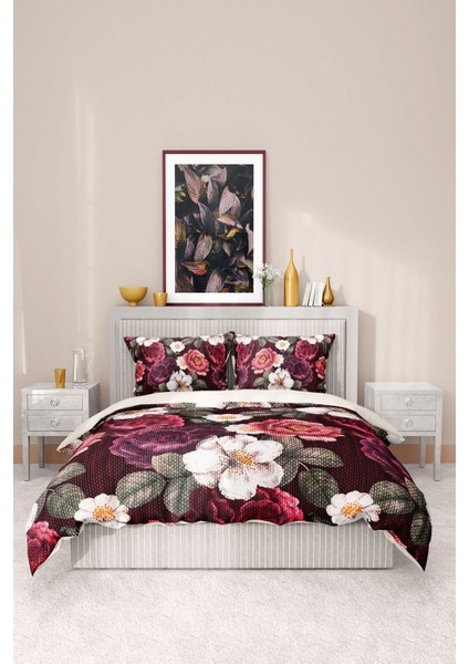 Pamuk Saten Lastikli Çarşaf Deluxe Çift Kişilik 3D Goblen Nevresim Takımı indirimleri