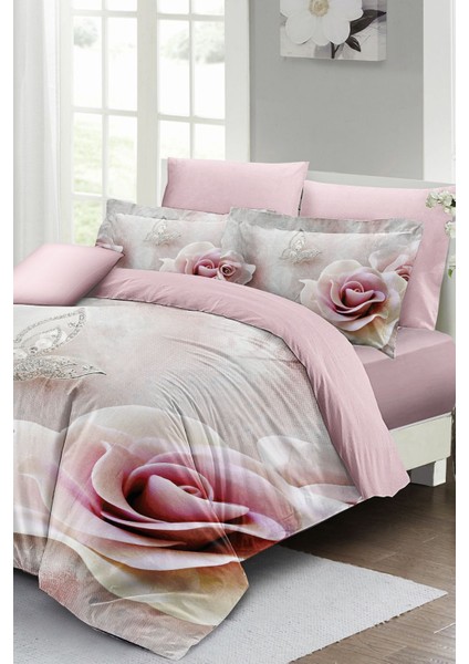 Çift Kişilik Sık Dokuma Pamuk Saten 3D Özel Tasarım Wildrose Nevresim Takımı fiyatları