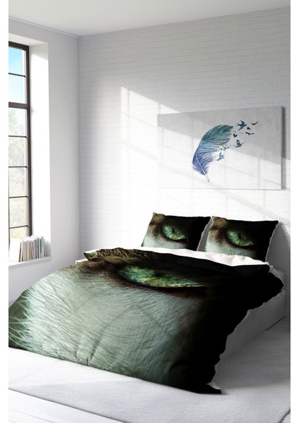 Çift Kişilik Sık Dokuma Pamuk Saten 3D Özel Tasarım Cateye Nevresim Takımı fiyatları