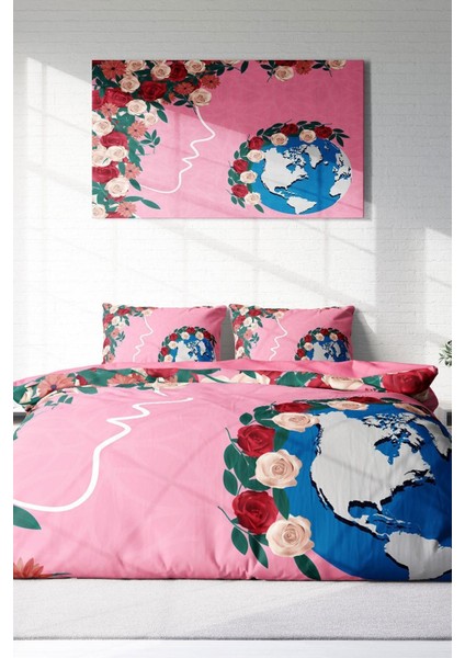 Çift Kişilik Sık Dokuma Pamuk Saten 3D Özel Tasarım Kadınlar Günü I Nevresim Takımı modelleri