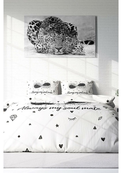 Çift Kişilik Sık Dokuma Pamuk Saten 3D Özel Tasarım Soul Mate Nevresim Takımı modelleri