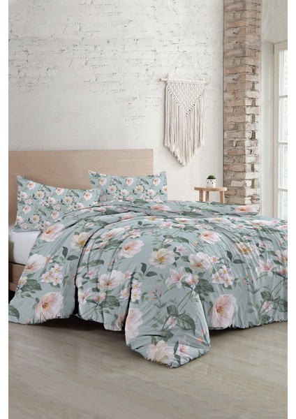 Çift Kişilik Sık Dokuma Pamuk Saten 3D Özel Tasarım Spring Fresh Luxury Nevresim Takımı