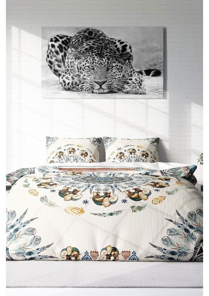 Çift Kişilik Sık Dokuma Pamuk Saten 3D Özel Tasarım Elephant Mantra Nevresim Takımı modelleri