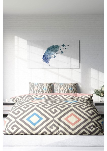 Çift Kişilik Sık Dokuma Pamuk Saten 3D Özel Tasarım Geometric Modern Nevresim Takımı modelleri