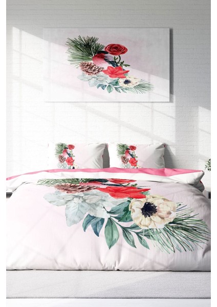 Doğal Pamuk Çift Kişilik 3D Digital Small Birdy Nevresim Takımı modelleri