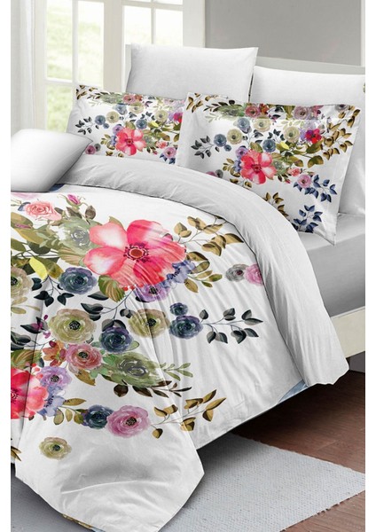 Çift Kişilik Sık Dokuma Pamuk Saten 3D Özel Tasarım Flower Dance Nevresim Takımı modelleri