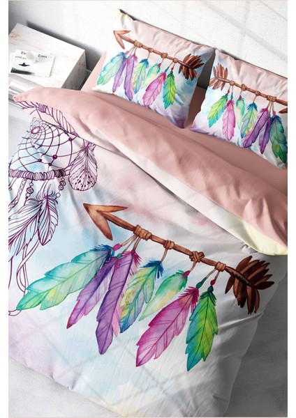 Çift Kişilik Sık Dokuma Pamuk Saten 3D Özel Tasarım Sleep Nevresim Takımı