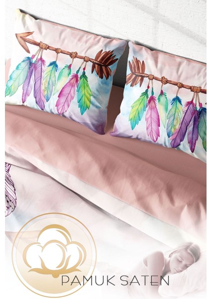 Çift Kişilik Sık Dokuma Pamuk Saten 3D Özel Tasarım Sleep Nevresim Takımı fırsatları