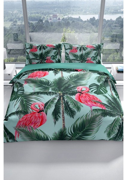 Flamingo Iı 3D Pamuk Saten Çift Kişilik Nevresim Seti Nevresim Takımı fiyatları
