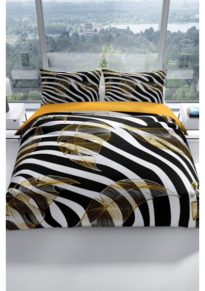 Zebra Feather 3D Pamuk Saten Çift Kişilik Nevresim Seti Nevresim Takımı fiyatları