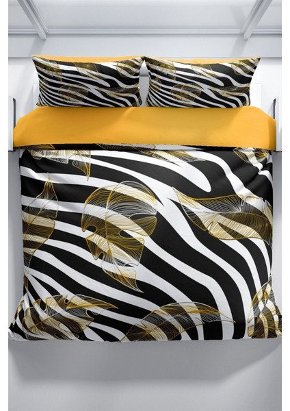 Zebra Feather 3D Pamuk Saten Çift Kişilik Nevresim Seti Nevresim Takımı modelleri