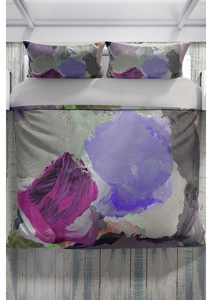 Strokes 3D Pamuk Saten Çift Kişilik Nevresim Seti Nevresim Takımı modelleri