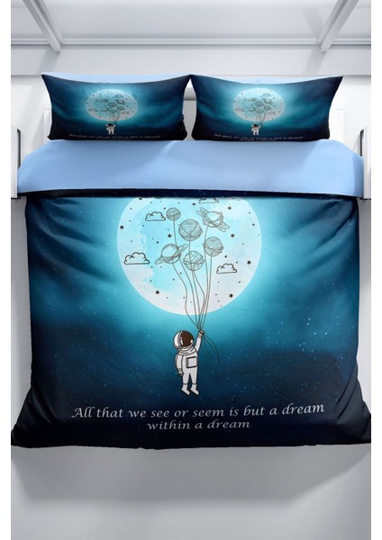 Gece Mottom 3D Pamuk Saten Çift Kişilik Nevresim Seti Nevresim Takımı modelleri