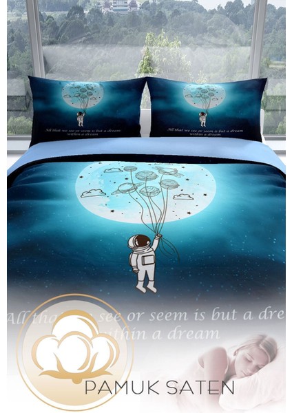 Gece Mottom 3D Pamuk Saten Çift Kişilik Nevresim Seti Nevresim Takımı fırsatları