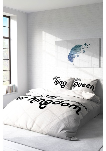 Doğal Pamuk Çift Kişilik 3D Digital Kingdom Room Nevresim Takımı fiyatları